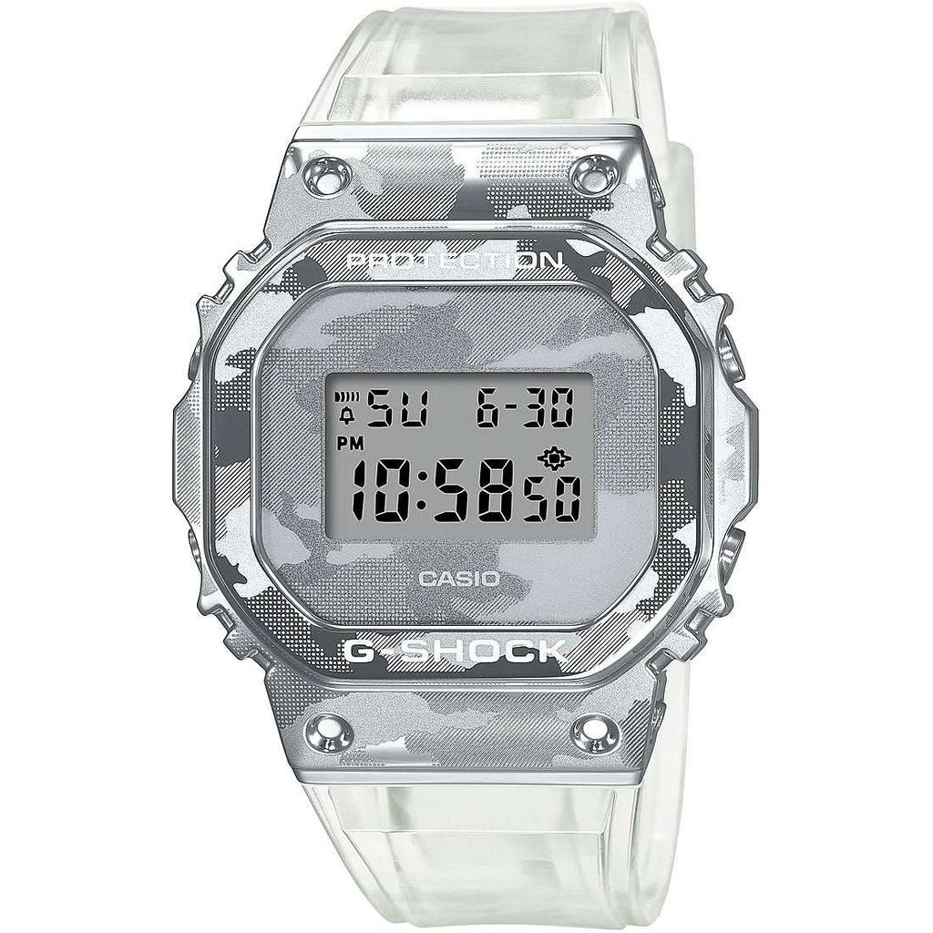 Casio Digital Quartz Watch with Plastic Strap Strap Men's GM-5600SCM-1ER, Transparent,