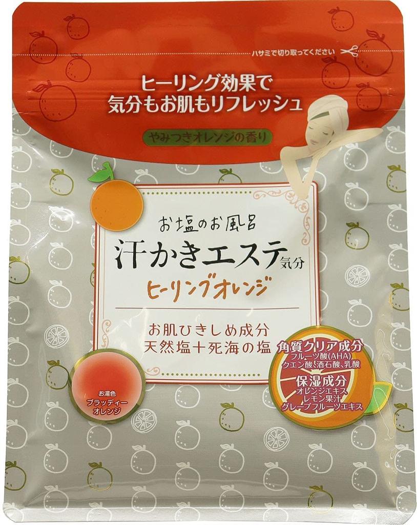 Salt Beauty Healing 500g x Bath, Sweat-Reducing Salon, Orange, 6-pack