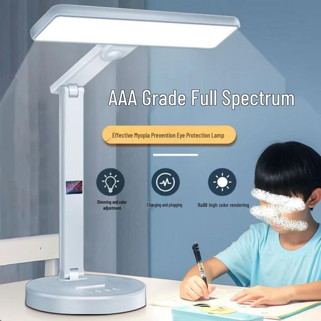 Rechargeable Dual-Use Study Lamp with Eye Protection for Students and Children's Bedroom