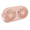 Double Fan USB Charging Fast Heat Dissipation 360 Degrees  Rotation Double Head Fan Mini Desk Fan for Dormitory Desktop
