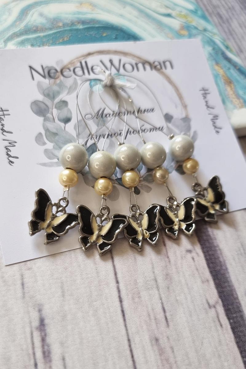 

Ручна робота Маркери петель «Метелик» – Набір з 5 штук one size чорний