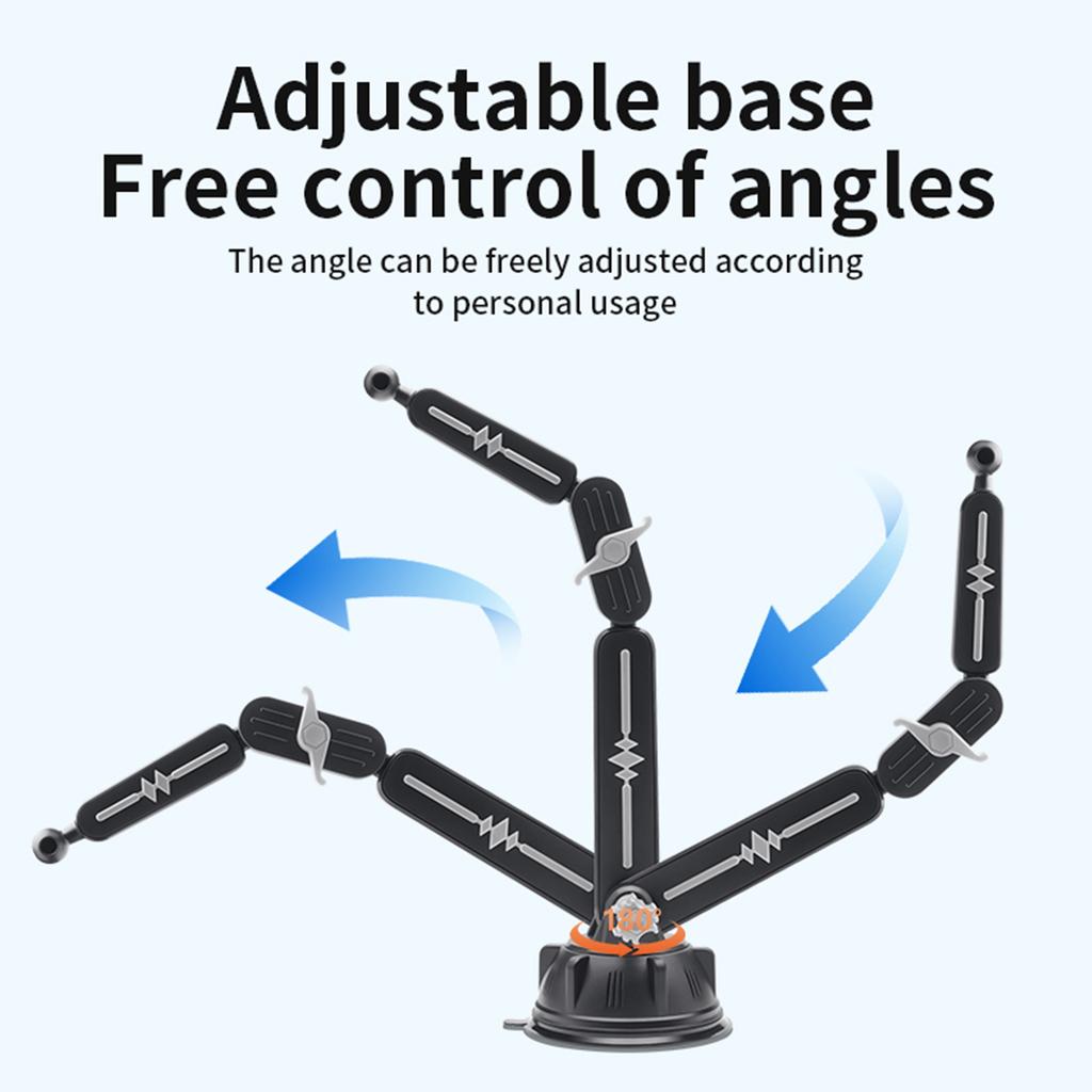 Car Suction Cup Tablet Holder with Adjustable Arm and 360 Rotation Phone Holder for Heavy Duty Truck Vehicle RV Car Accessories