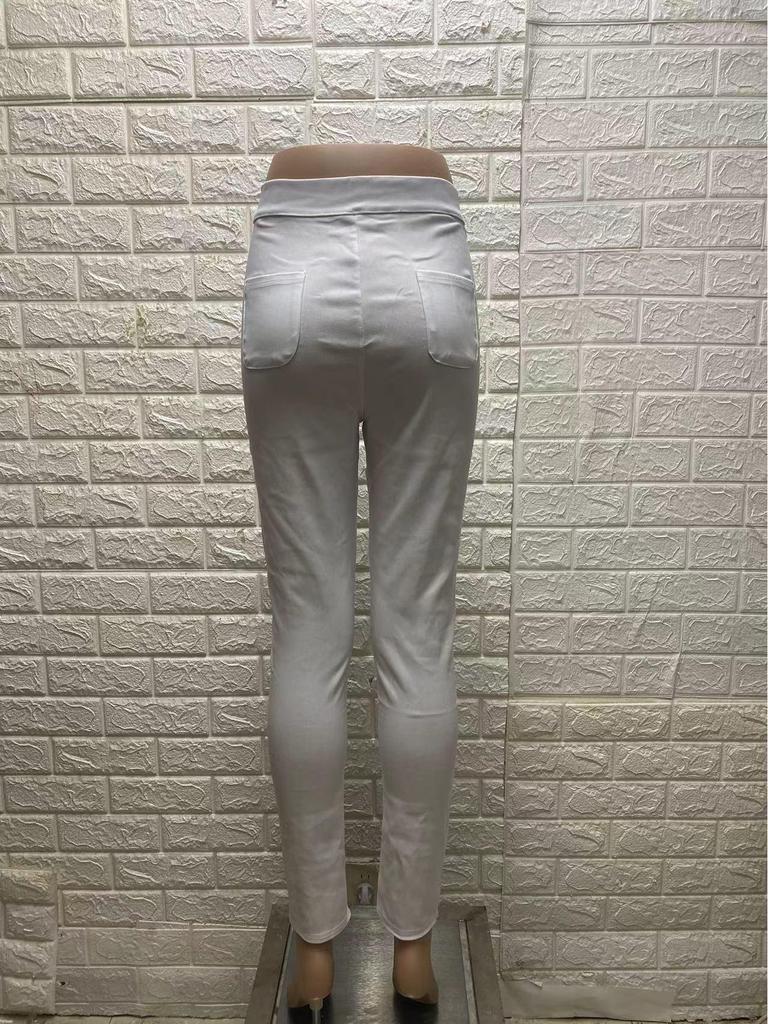 Pantalon décontracté ajusté et élastique couleur bonbon