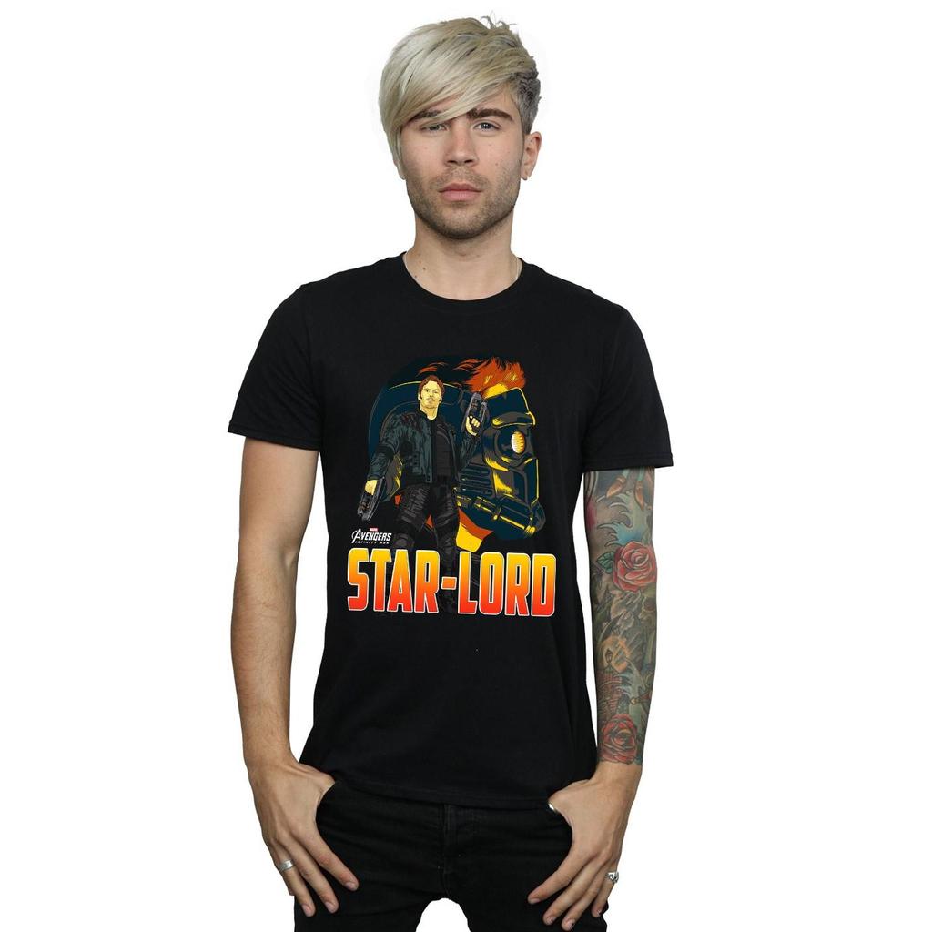 Marvel Mens Avengers Infinity War Star Lord Character T-Shirt