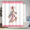 Artful Fashion Shower Curtain High Heels and Ballet Shoes Decorative Printed Waterproof Home Bathroom Accessories for Girls and