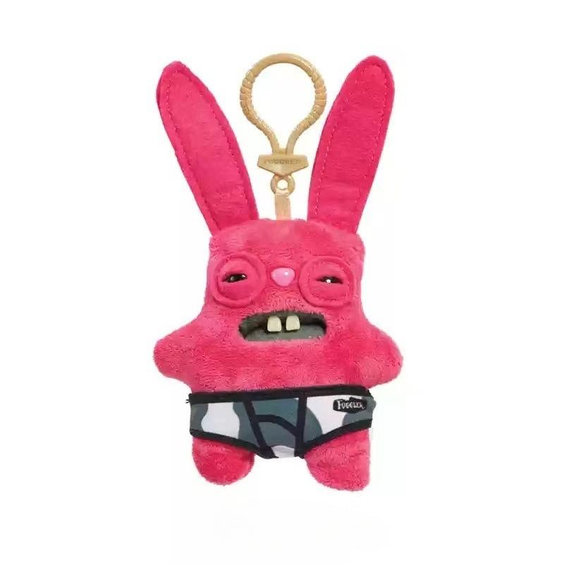 Portachiavi Peluche Fuggler Cartone Animato Mostro Denti Divertenti Bambola Ripiena Coniglio Ciondolo per Borsa Regali
