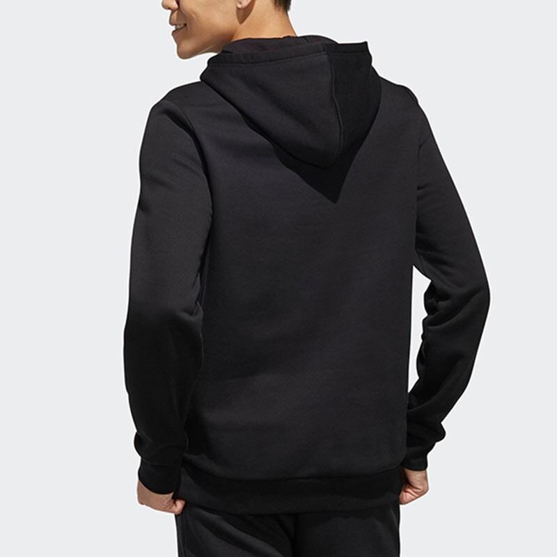 adidas Men's Black Gradient Logo Graphic Hoodie EI4459
