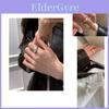Bague Géométrique Blanche en Jade d'Inspiration Coréenne Élégante Pour Femmes Parfaite Pour les Occasions Mode