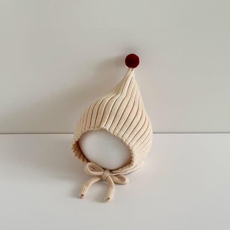 Baby Winter Knit Hat Pointed Top Ear Flap Beanie Warm Windproof Cap for Boys Girls Cute Infant Cold Weather Headwear