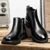 Fashion British Style Classcis Man Chelsea Boots Genuine Leather Casual  Short Boots Brand Stylish Business Shoe Comfy Antiskid High Top