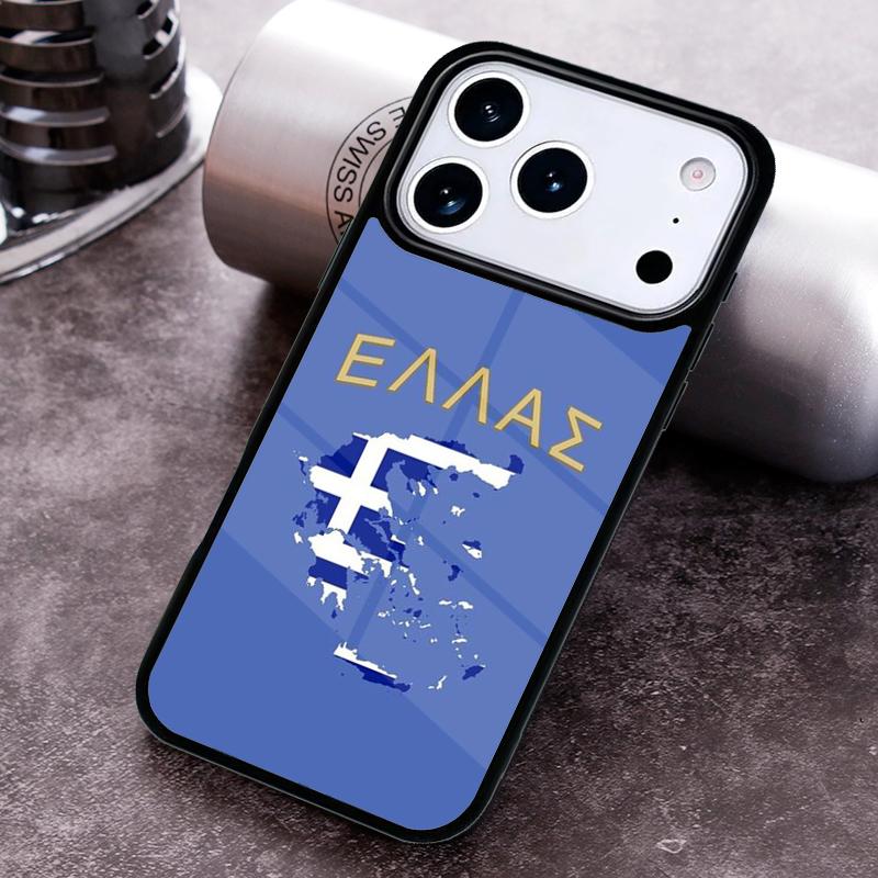 Greece Greek Flag Phone Case for iPhone 17 16 15 Pro Max Air 14 13 12 11 Plus Shockproof Cover
