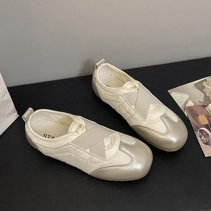 Nischen-Freizeitschuhe mit weicher Sohle für moralisches Training, Damen 2025 Herbst, neue Mode, vielseitig, bequem, leicht, mit Gummizug, Sportschuhe