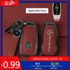 GLC GLB Leather Car Key Full Case Protection Cover Shell Holder For Mercedes Benz AMG W204 W205 W203 W210 W211 W212 W124 W126 W
