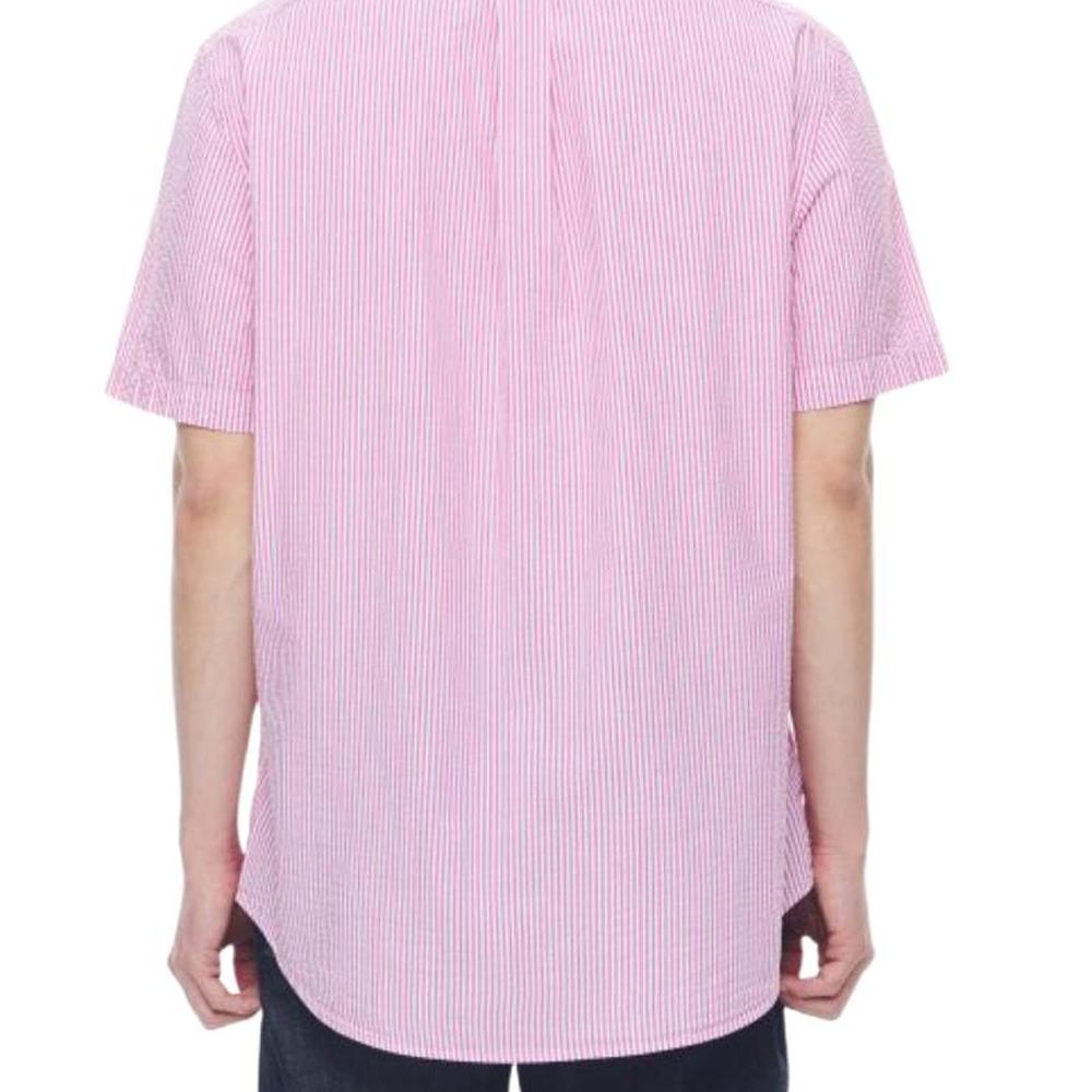 Polo Ralph Lauren Embroidered Logo Short Sleeve Button-Up Shirt Men Shirts Pink MNPOWOV1N820352-650