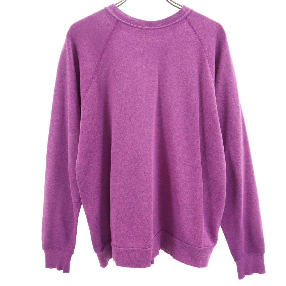 Vintage 70s 80s Made In USA Long Sleeve Sweat Trainer M Purple Men's Used
