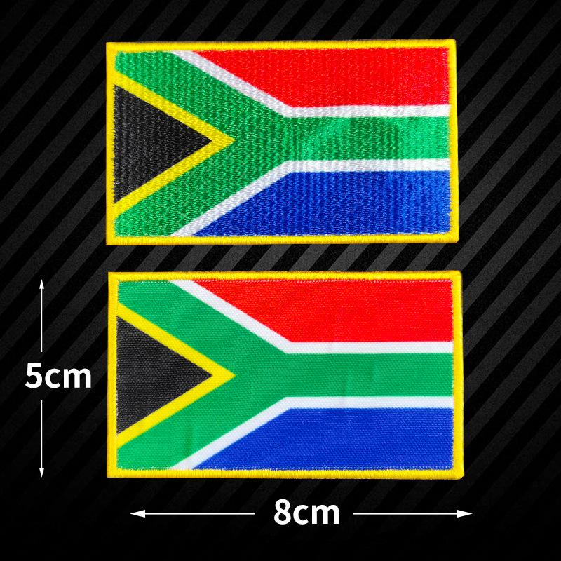 5 Stück Weltflagge Stickerei Stoffaufkleber Armband Klettverschluss DIY Aufnäher Stickerei Stoffaufkleber