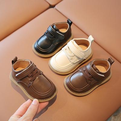 Bebé 2024 Otoño Nuevos Zapatos de Suela Blanda Zapatos Pequeños de Cuero de Color Sólido Transpirables para Niños Moda y Ocio Preandante Recién Nacido