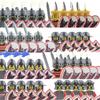 Medieval Military Castle Knights Building Blocks Teutonic Armor Soldier Action Figure Accessories Weapons Sword Bricks Toys Gift