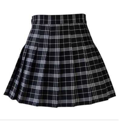 Damen Casual Plaid Rock Mädchen Hohe Taille Plissee A-Linie Mode Uniform Rock Mit Innenshorts