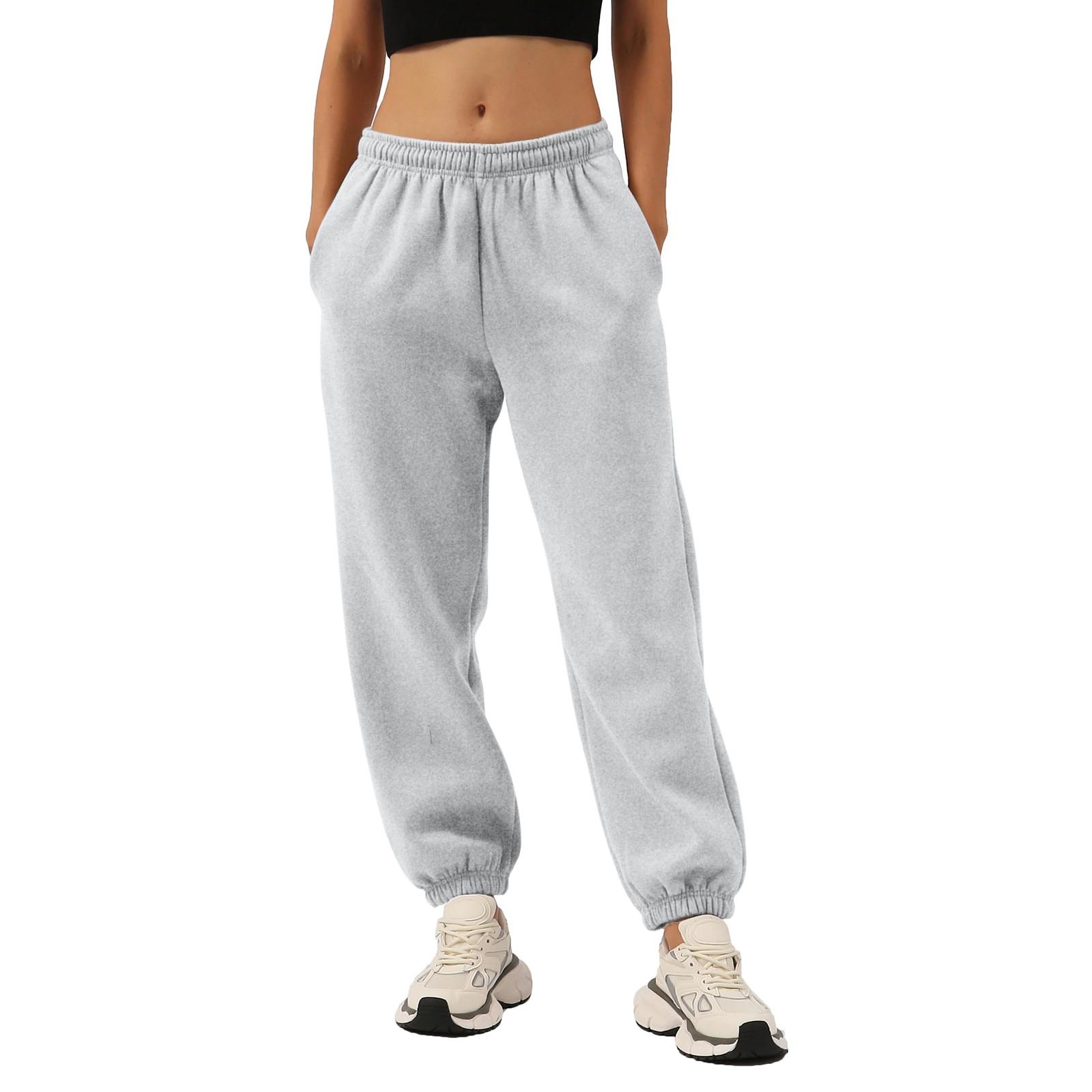 

Женские спортивные штаны с высокой талией, спортивные штаны для активного отдыха, мешковатые штаны S белый