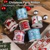 5M Christmas Ribbon Santa Claus Elk Printed DIY Home Room Xmas Tree Decoration Cake Gift Packing Decor 2026 New Year Navidad