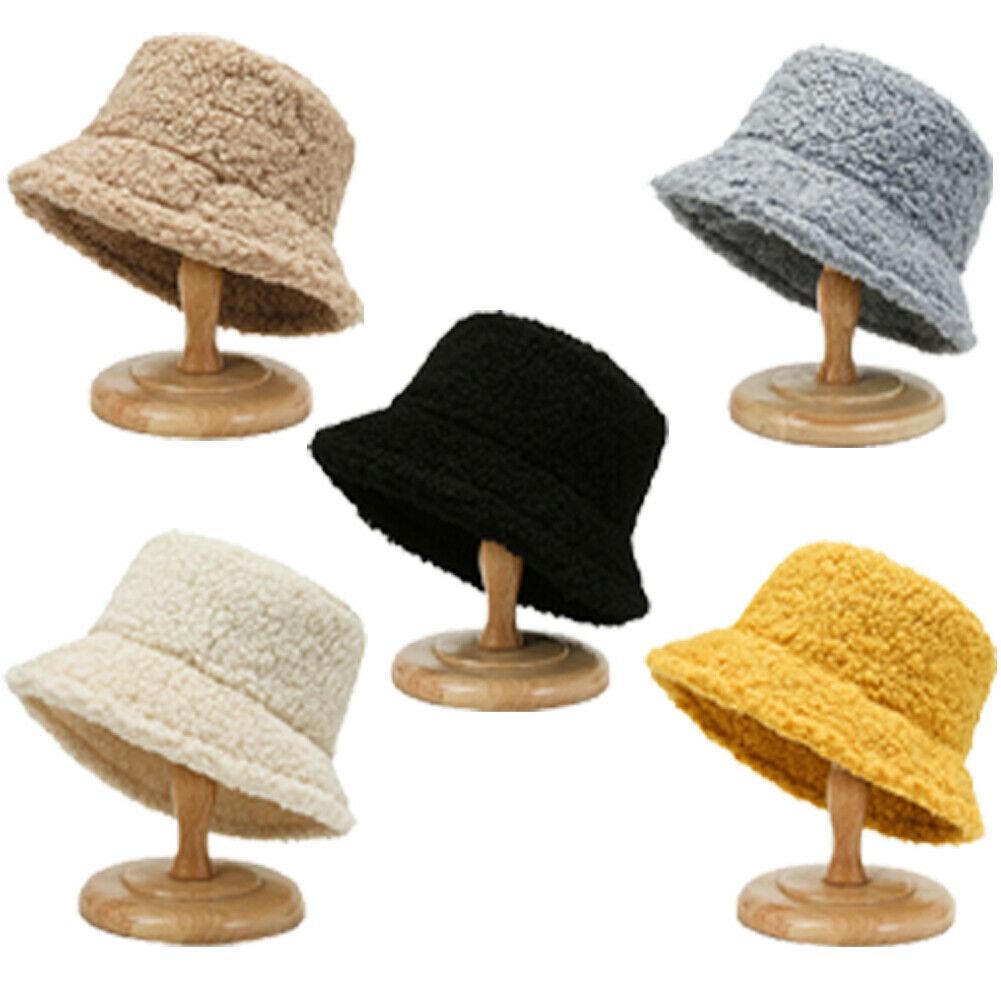 Faux Fur Ladies Bucket Cap Soft And Fluffy Fisherman Hat For Cold Weather