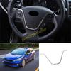 For Kia Forte K3 14-2018 Chrome Steel Steering Wheel Control Frame Cover Trim