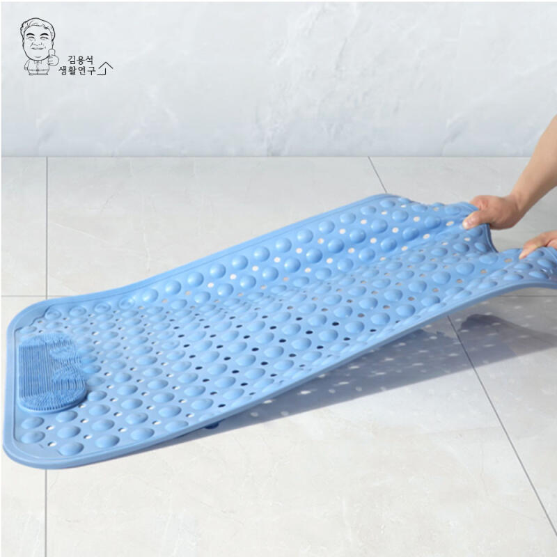 

Long foot wash bathroom mat, non-slip foot wash mat for bathroom bathtub Blue