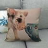 Retro Bemalte Schweine-Serie Muster Digitaldruck Kurzer Plüsch Kissenbezüge für Auto Sofa Büro Kissenbezug Heimtextilien