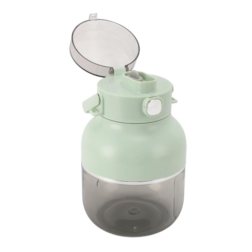 Tragbarer Mixerbecher 500ML USB Wiederaufladbar Kabellos Mini Elektrischer Entsafterbecher mit Strohhalm Grün