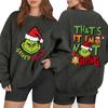 Women's Fashion Long Sleeve Print Round Neck Loose Pullover Sweater Top