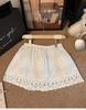 Korean High Waist Lace Mini Skirt - Women's Spring White Layered Design