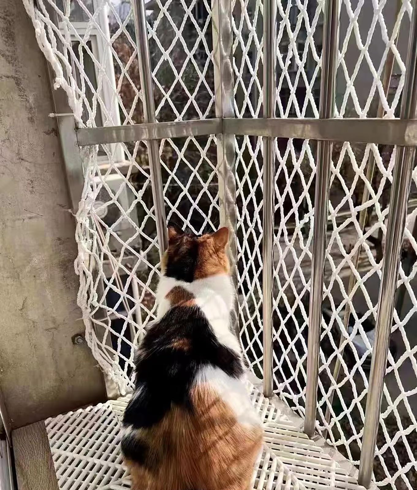 

Грузовая сетка для багажа, сетка для безопасности домашних животных и детей, кошек, защита от падения, всепогодная сетка для грузов, стяжка 6.5x13ft/2x4m