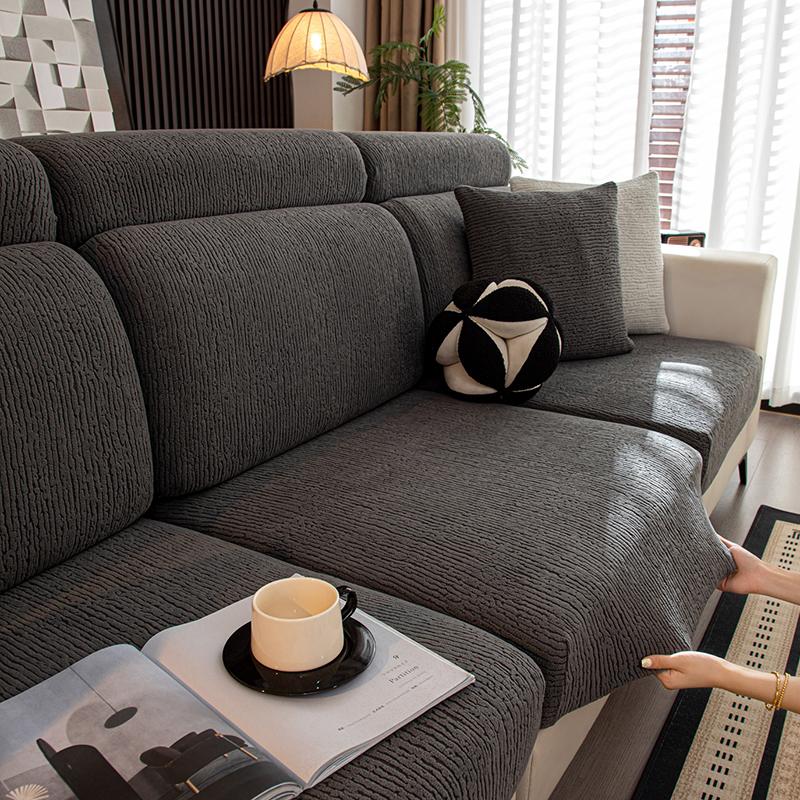 Jacquard Seat Cushion Cover Stretch Sofa Cushion Furniture Protector For Sofa Seat Sofa Slipcover Sofa Cover With Elastic Bottom