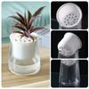 Self Watering Plant Pot Hydroponic Flower Pot Double Layer Plastic Flowerpot Cotton Rope Water-Absorbing Planter Garden Supplies