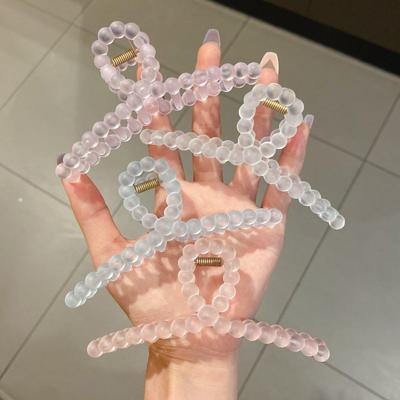 Matte Large Hair Claws Acrylic Transparent Hair Pins Barrettes Crabs Hair Clips Headwear for Women Girls Korean Hair Accessories