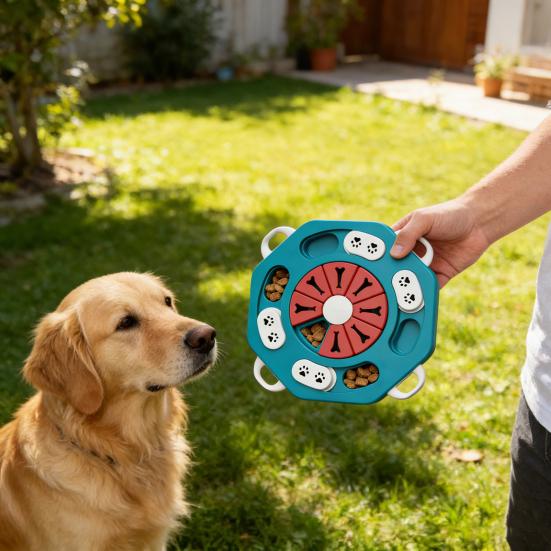 1/2Pcs Interactive Dog Treat Puzzle Toy IQ Training Mental Stimulating Slow Feeder Treat Dispenser Large Medium Small Dogs Enrichment Toy blu