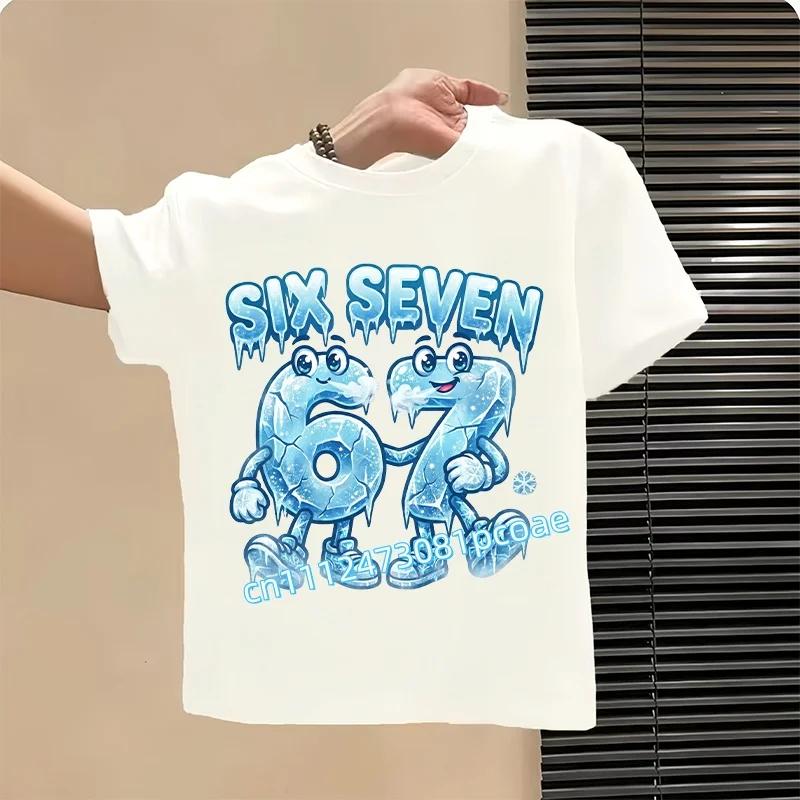 67 Meme T-Shirt for Kids Funny Digital 3D Print Summer Short Sleeve Tee Loose Comfortable Tops Streetwear Fashion Kids Clothes