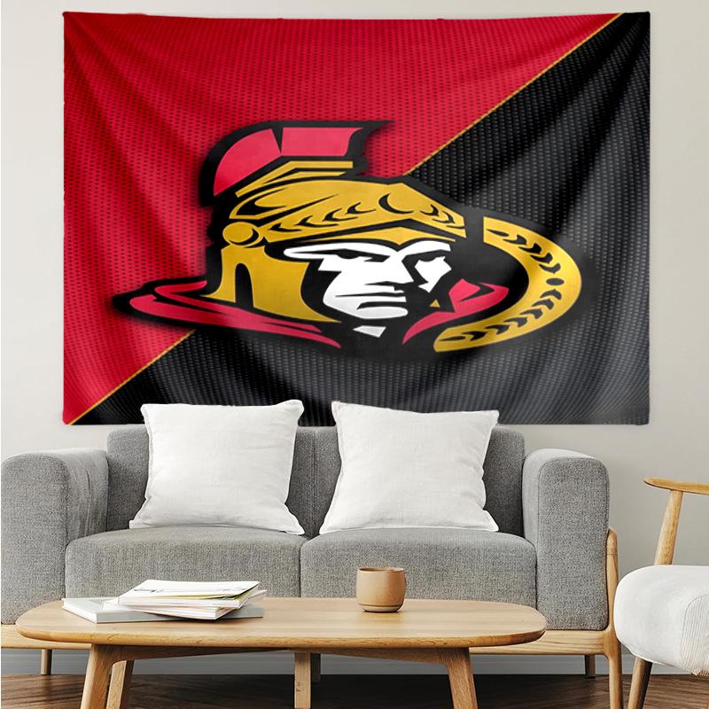 1PC Ottawa Hockey Team Tapestry Accessories Playroom Tapestry, for Bedroom,Livingroom, dormitory Room Wall Decor Fan Birthday Gifts