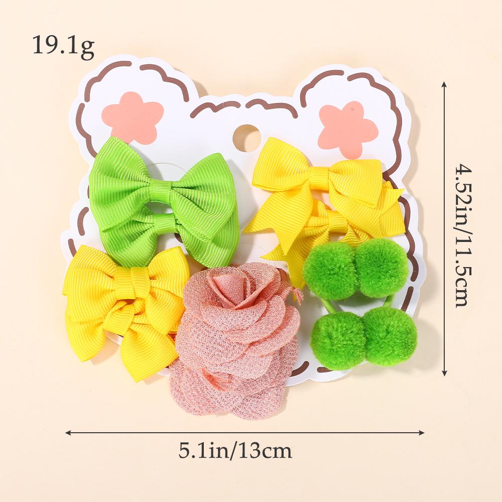 40Pcs/Set Girl Cute Flower Bow Scrunchies Rubber Bands Kids Random Sweet Hair Bands Hair Tie Kid Hair Accessories Holiday Gift