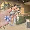 Dopamine Colorful Flower Keychain Set: Girlish Heart Charm, Nail Clipper, Ear Pick Accessories