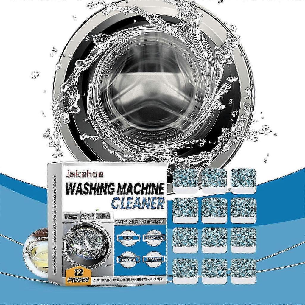 Extra Strong Washing Machine Cleaner Tablets - 12 Pack | Deep Clean & Descaler | Universal for All Machines | Odor Removal | 6 Month Supply