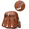 New Cross-body Female New Soft Leather Feeling Single Shoulder Bag Retro Fashion Multi-layer Large Capacity Mobile Phone Bag