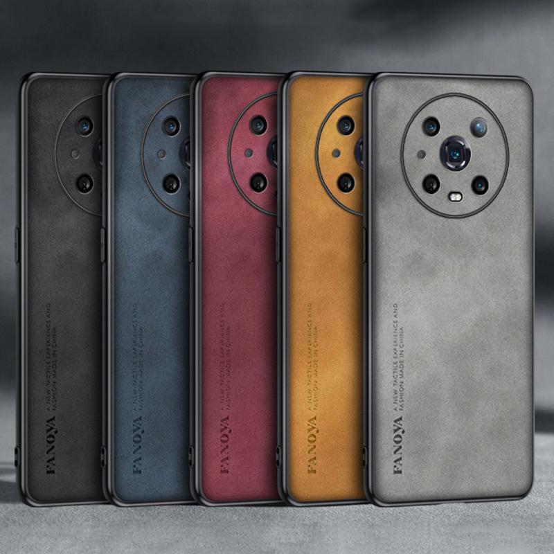 Für Honor Magic 4 Pro 4Pro Hülle Luxus PU Leder Handyhülle Für Honor Magic4 Pro Rückseite Silikon Stoßfest Vollständiger Schutz