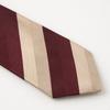 [Ojie] Men's Tie, SilkCotton Blend, Regular Tie, Yamanashi Tie, Mogador Regimental, Made In Japan, Business, Stylish
