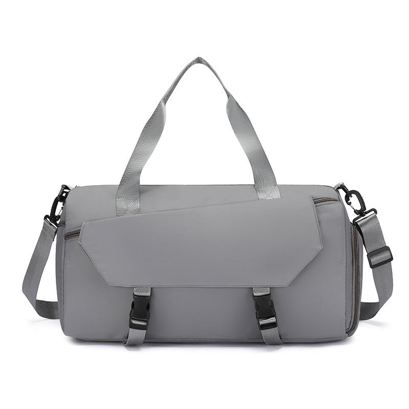 Fashionable, Simple and Large-capacity Luggage Bag with Shoe Compartment for Going Out, Dry-wet Separated Sports and Fitness Bag with A Pull Handle