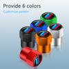 New Car Aluminum For BMW Tri Color Stripe Strip Decoration Emblem 4pcs Tire Valve Air Port Stem Cover Caps Wheel Hub Accessories BF2