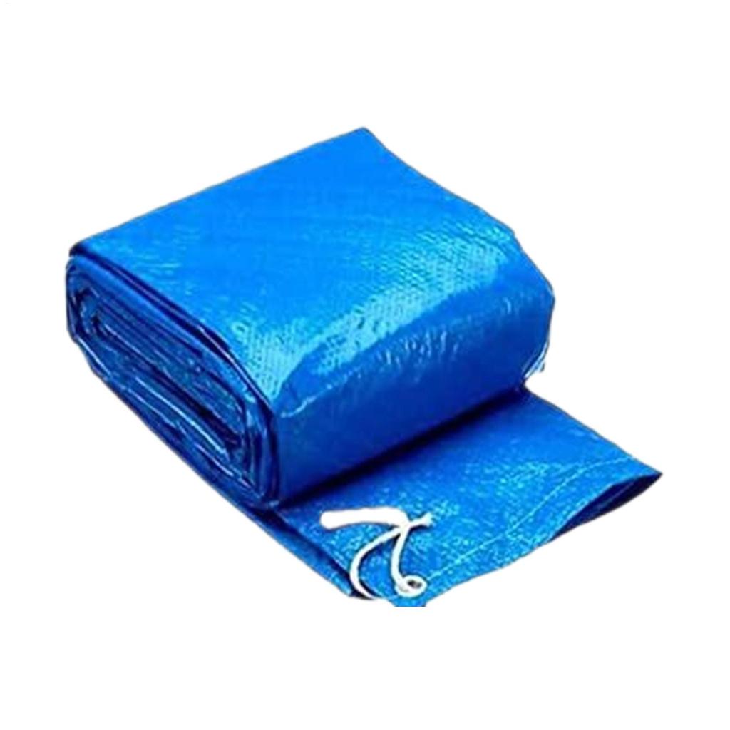 Round Pool Cover Windproof Garden Above Ground Pool Hot Tub Dust Protective Cover With Drawstring For Outdoor Yard Pool 86.6in