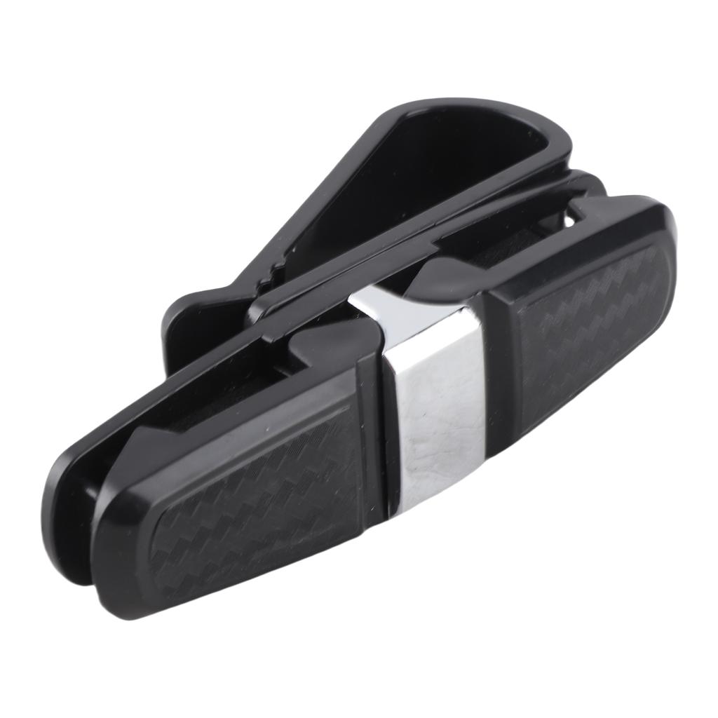 Sun Visor Glasses Clip Multifunctional Rotatable Easy Access Eyeglasses Holder for Glasses Cards Bills Tickets Silver