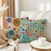 Colorful Floral and Bird-Printed Pillowcases: Add a Touch of Nature's Charm! Sofa Cushion Cover Home Room Decoration